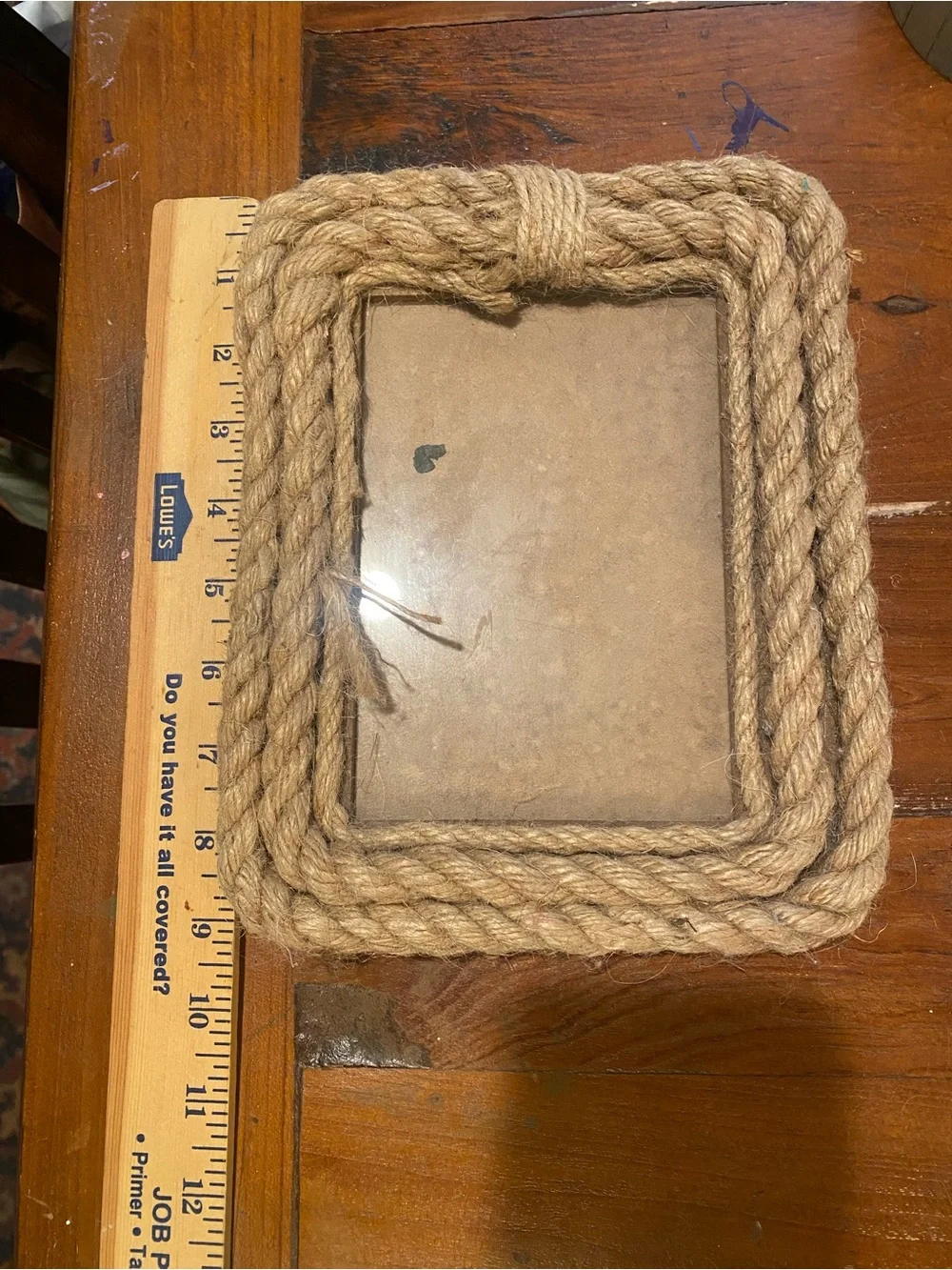 Coastal Jute Rope Picture Frame - Natural Tan